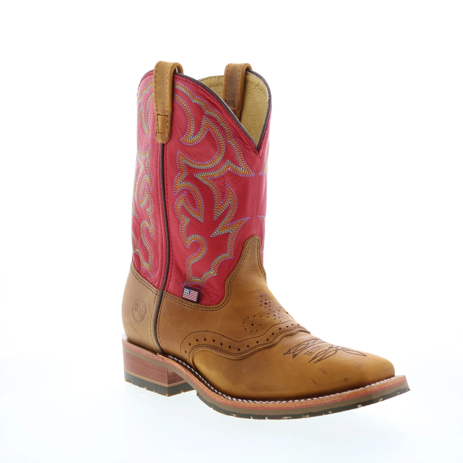 Double H Roger Domestic Square Toe I.C.E. Roper 11" Mens Brown Boots City Life Active Comfort
