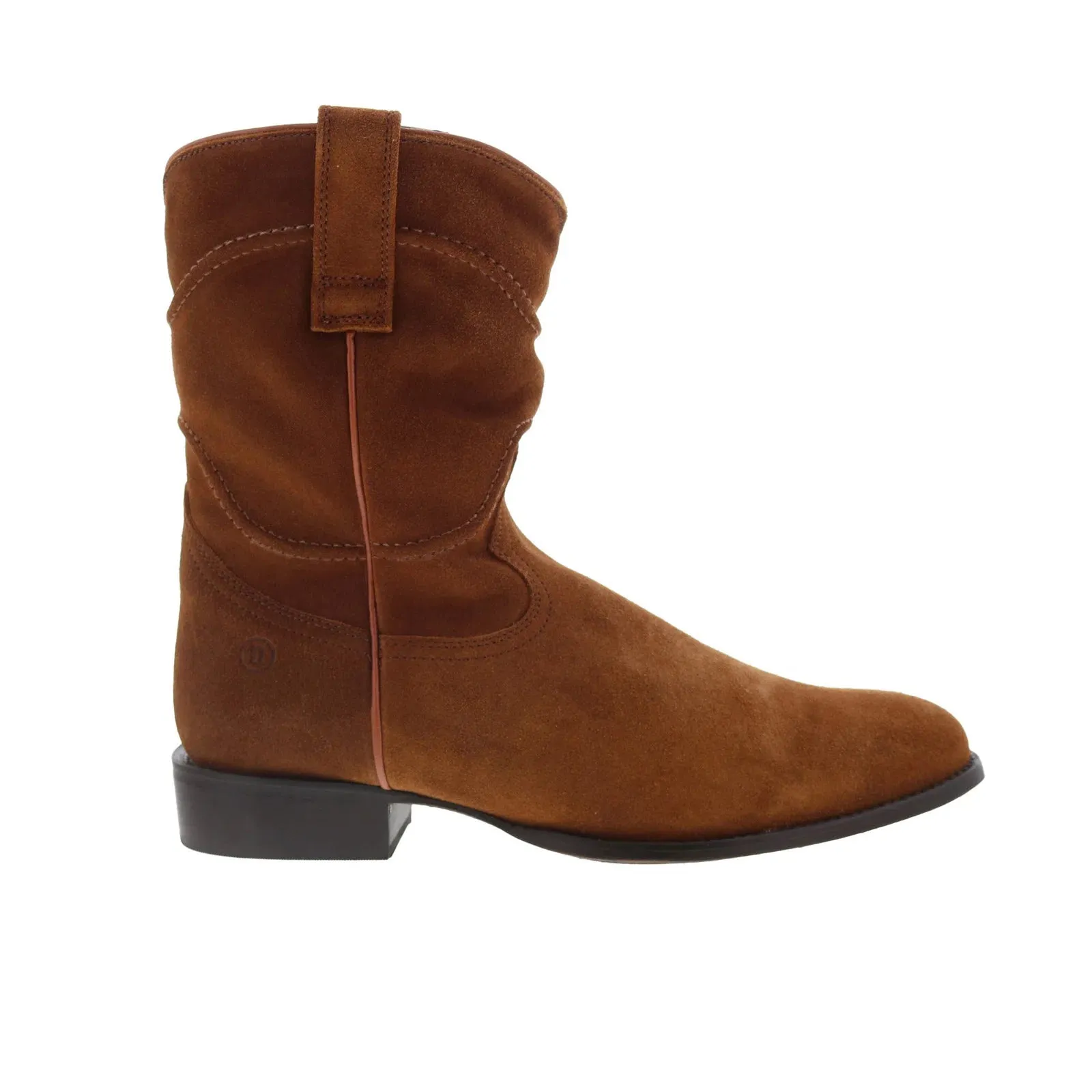 Dingo Stampede DI-806 Mens Brown Leather Slip On Western Boots Rugged Function