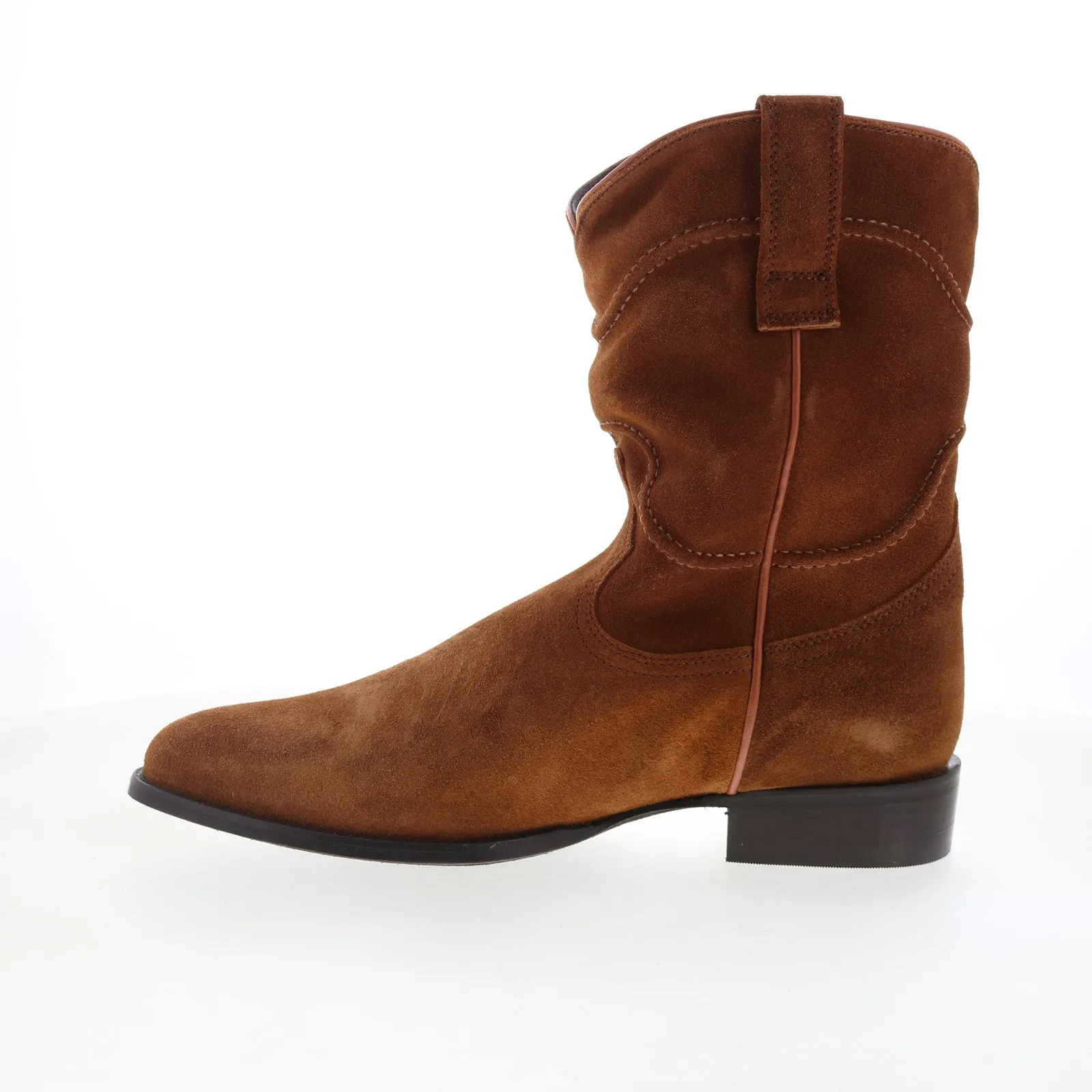 Dingo Stampede DI-806 Mens Brown Leather Slip On Western Boots Art Gallery Wind Barrier