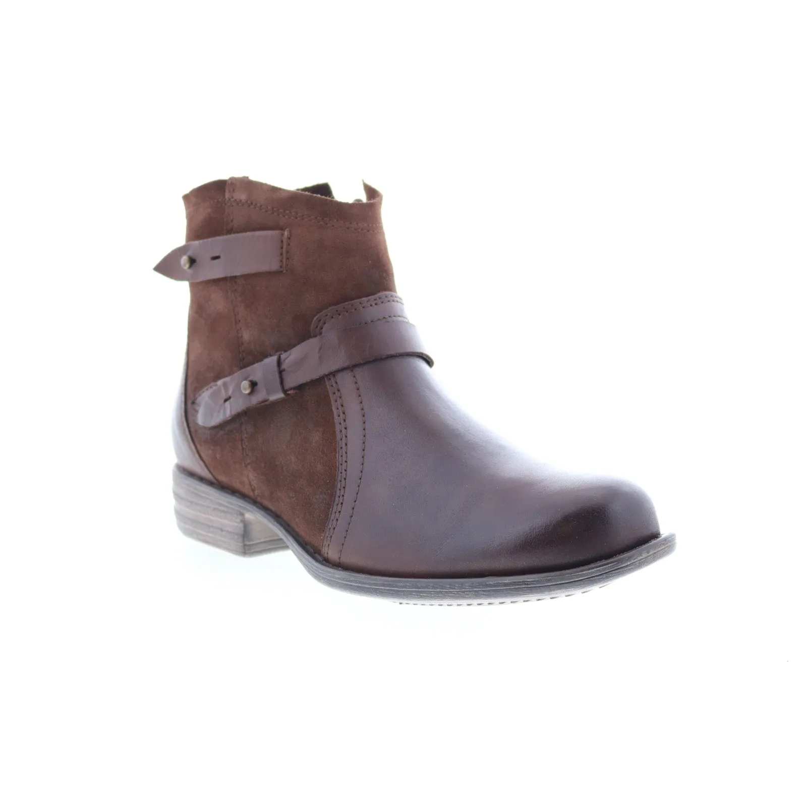 Miz Mooz Leanne Womens Brown Suede Zipper Ankle & Booties Boots Winter Footwear Outback Travel