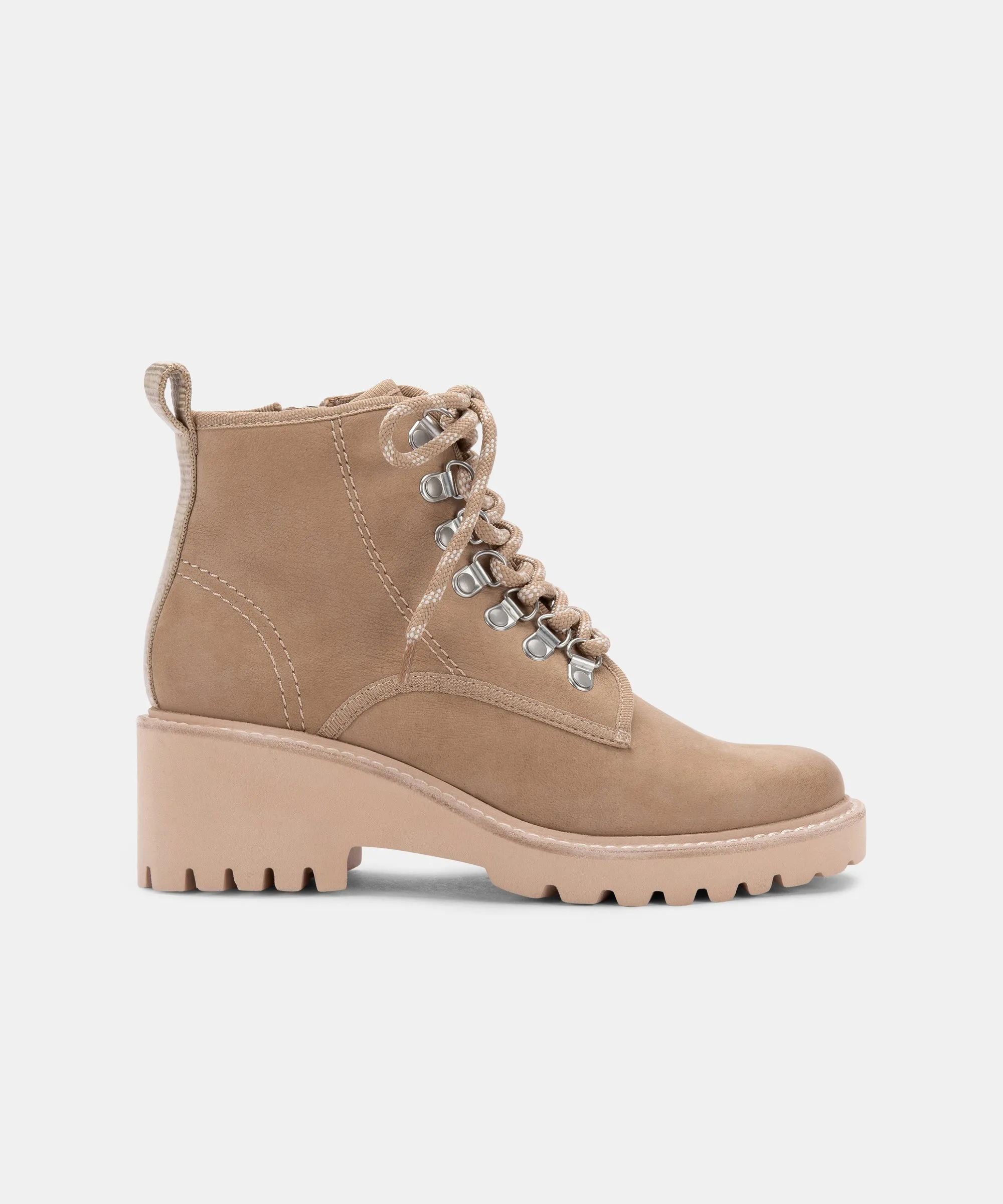 Wide Sole High-traction HUEY HIKER BOOTS MUSHROOM NUBUCK