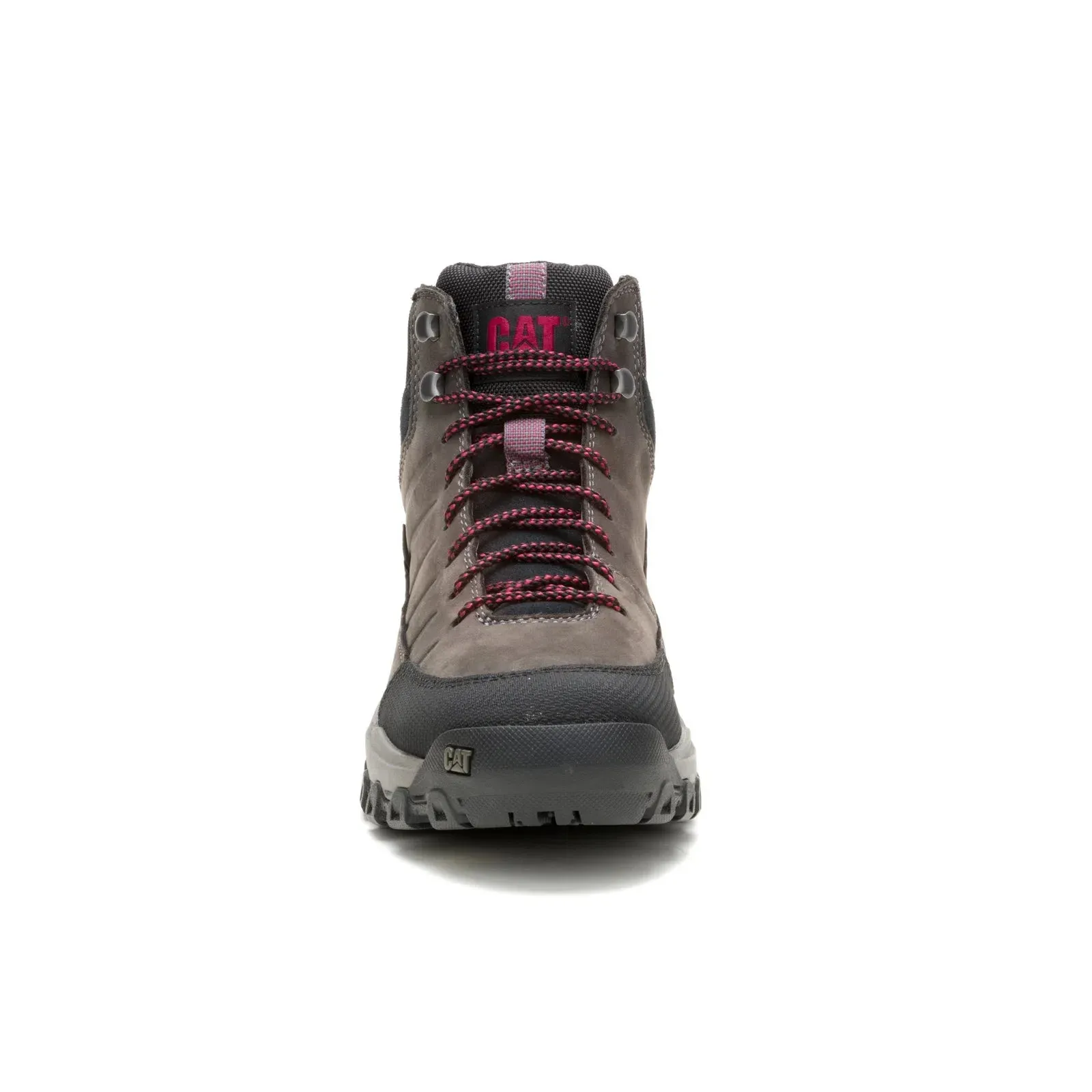 Brogue Detail Low Profile Caterpillar Threshold Rebound Mid Waterproof Mens Gray Hiking Boots