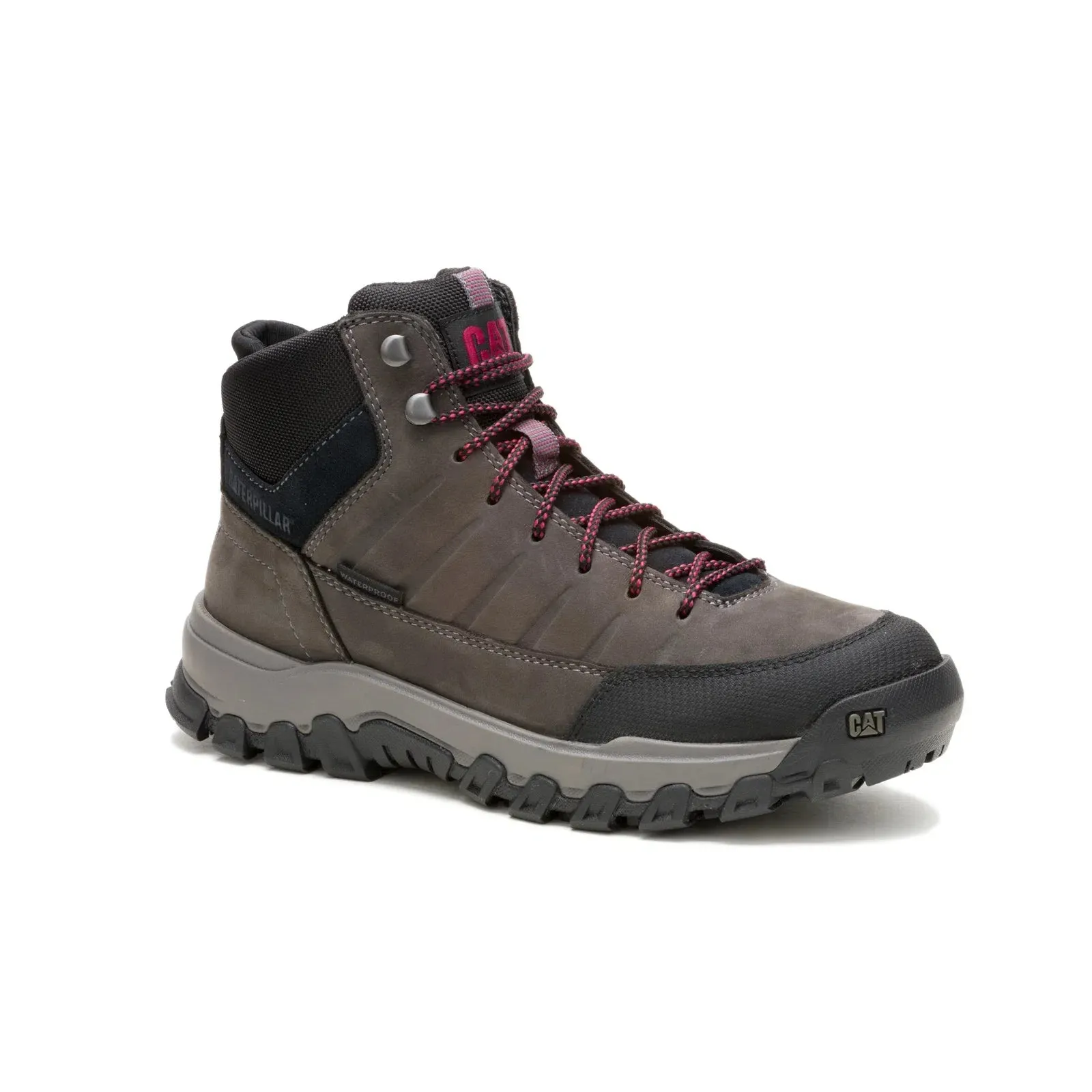 Caterpillar Threshold Rebound Mid Waterproof Mens Gray Hiking Boots Rain Adventure Supportive