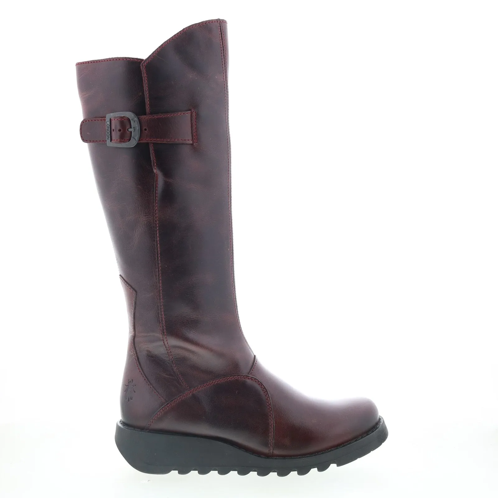 Fly London Mol MOL912FLY-025 Womens Burgundy Leather Casual Dress Boots Adventure Time