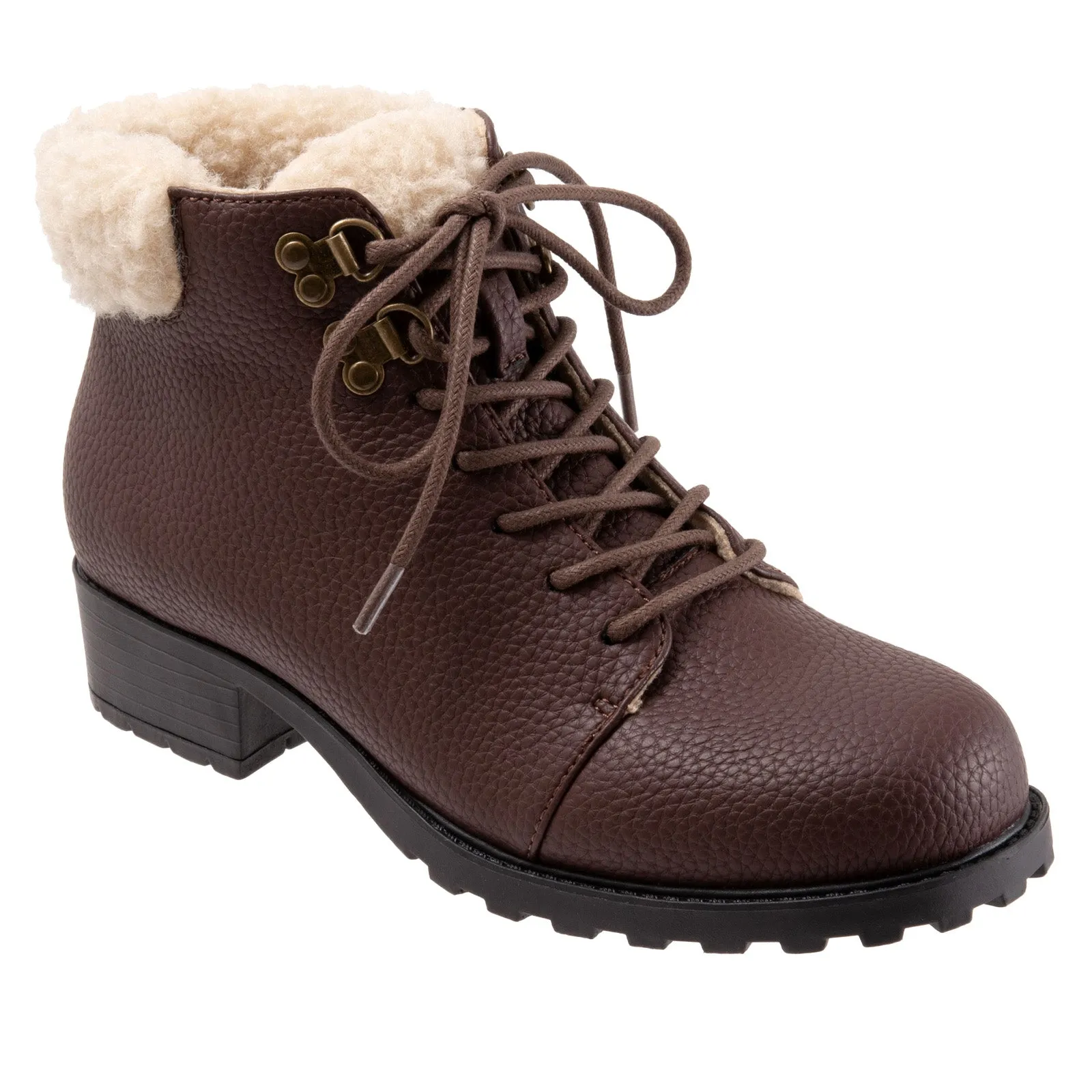 Breathable Uppers No Pressure Trotters Becky 2.0 T2052-200 Womens Brown Leather Casual Dress Boots