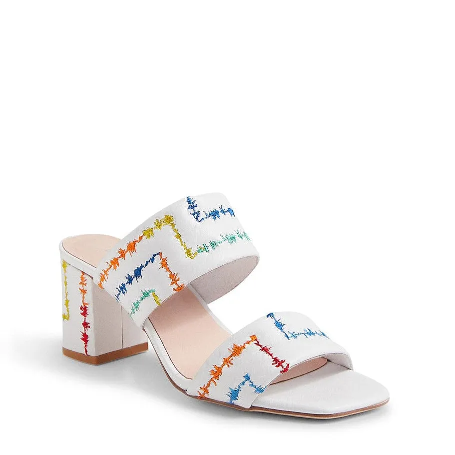 DJANGO & JULIETTE JOLLIE WHITE Long Lasting Casual Office Heels