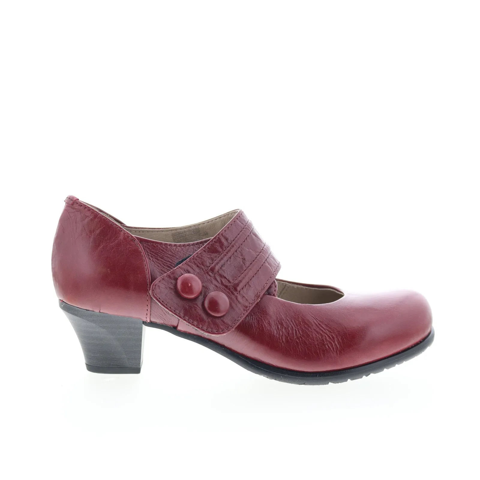 Miz Mooz Fiddle 292104-202-6535 Womens Burgundy Leather Pumps Heels Shoes Arch Cushioning Slip On