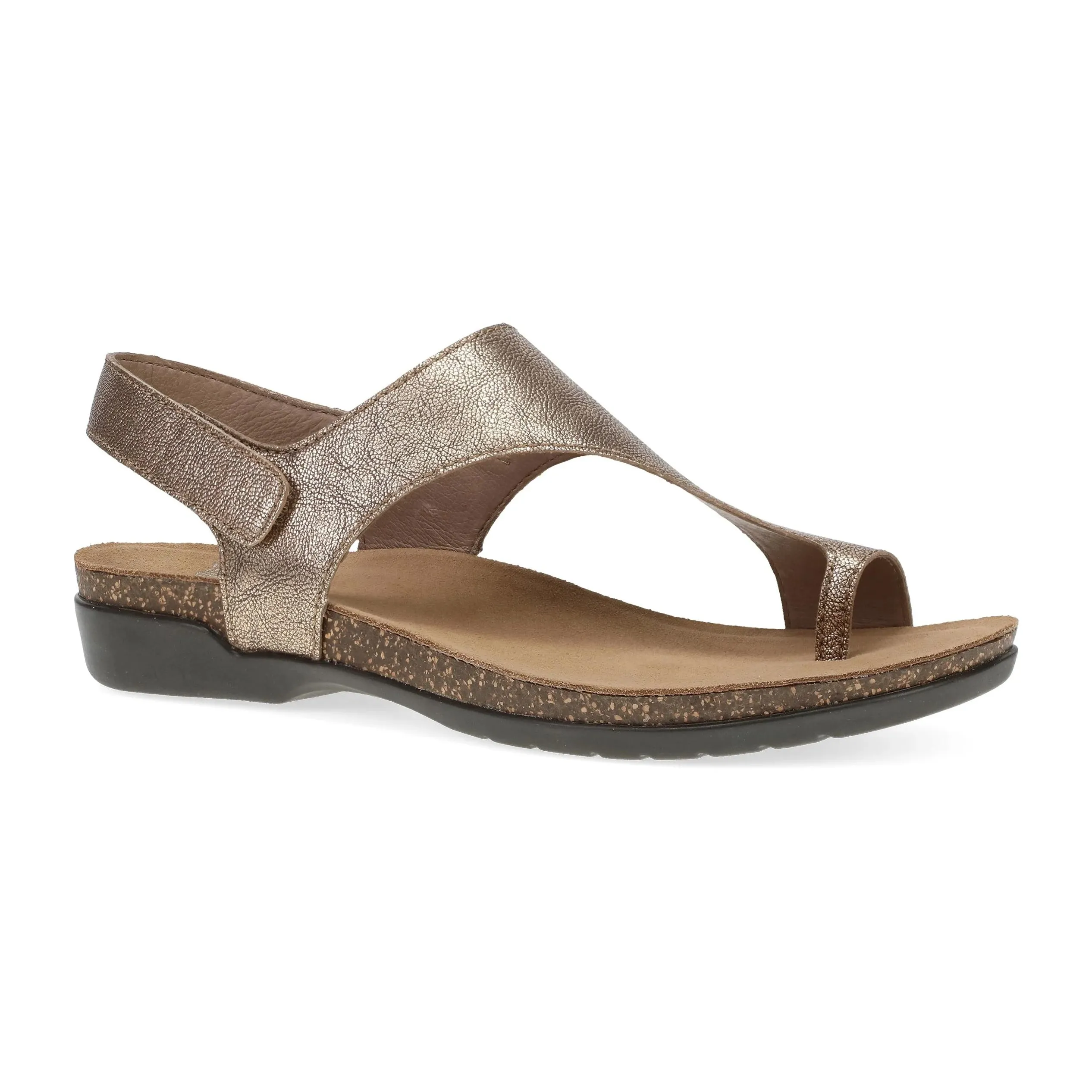 Reece T-Strap Slingback Sandal - Bronze Metallic Baby Soft Kind Glow