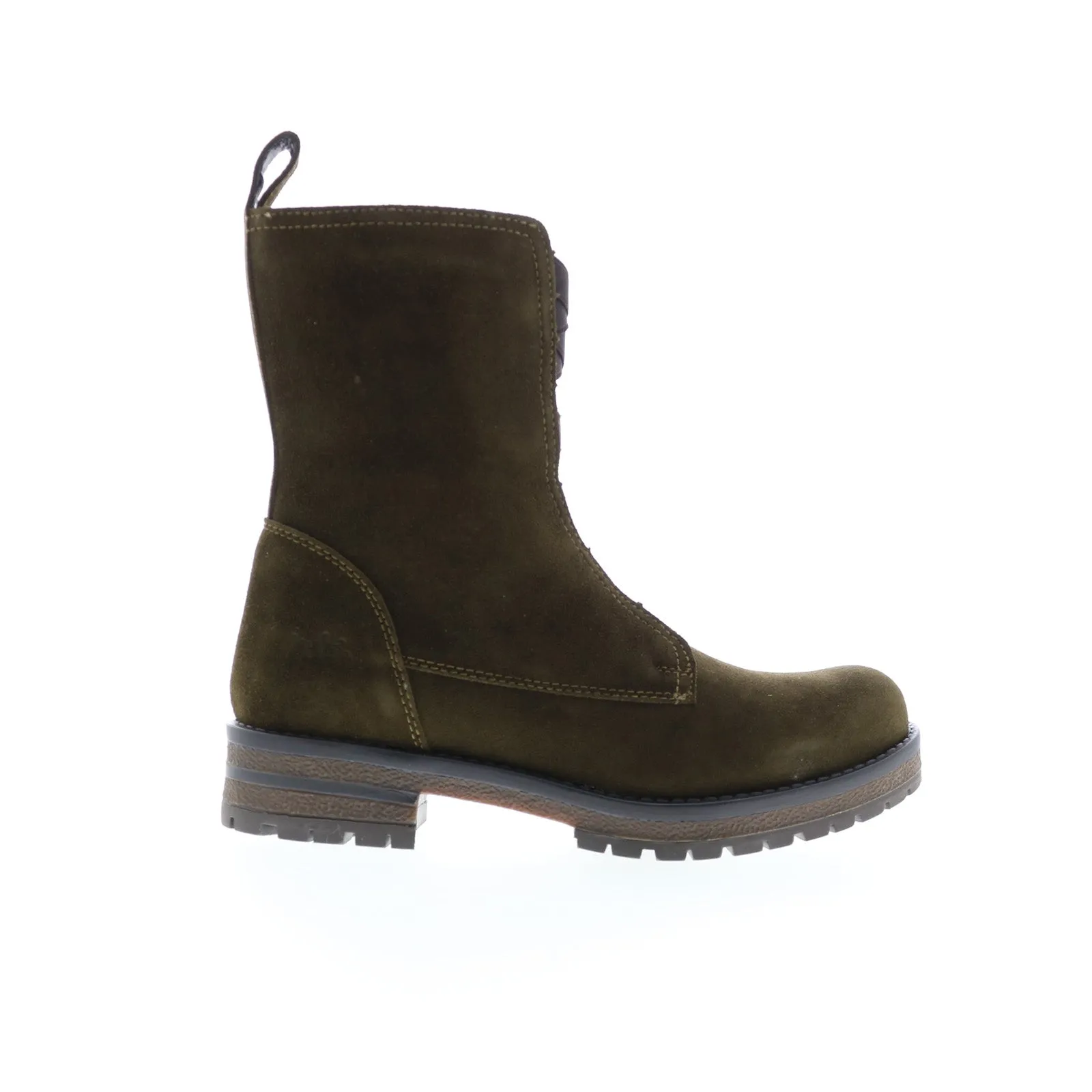 Flexible Movement Bos. & Co. Patrai Womens Green Suede Zipper Casual Dress Boots