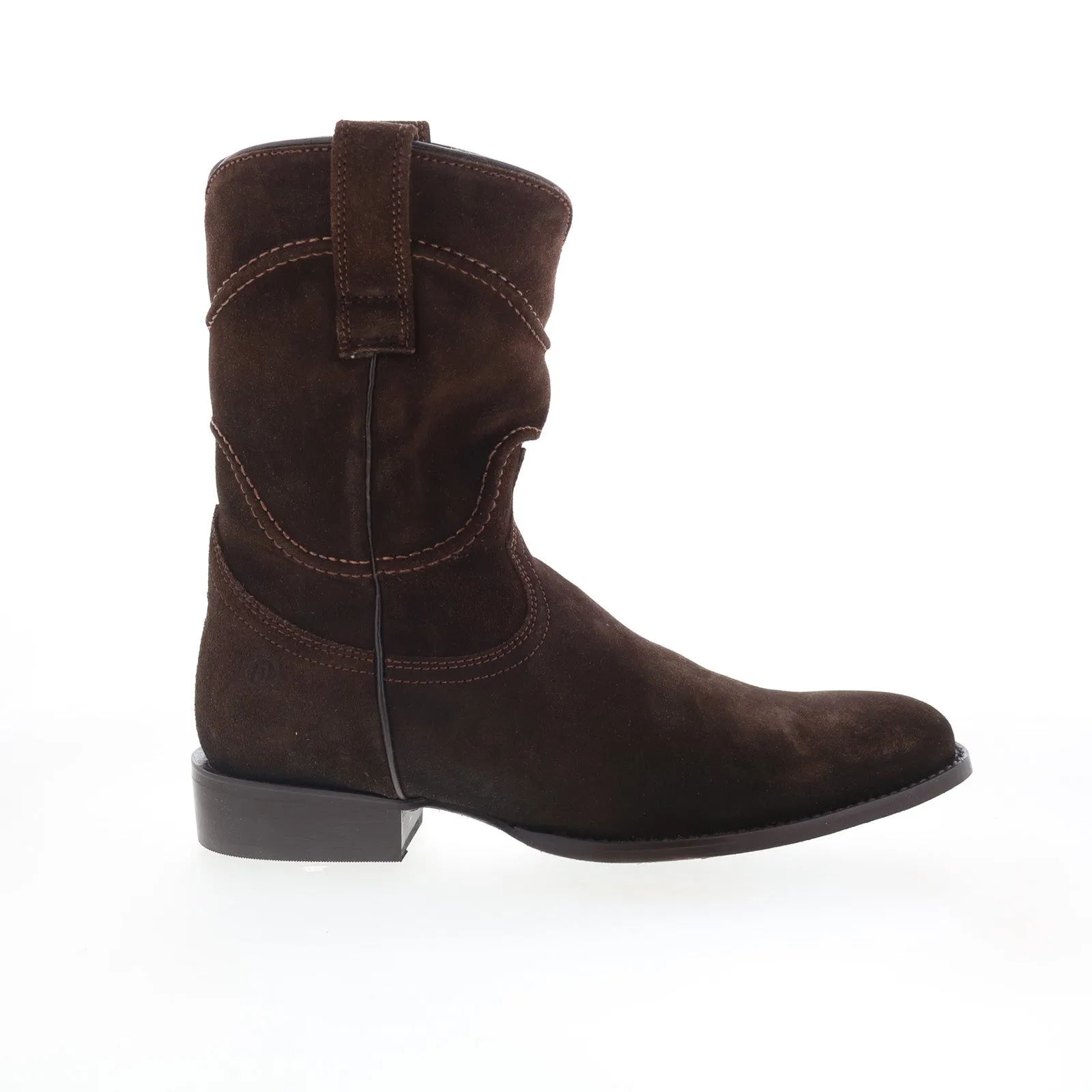 Multi-Season Wear Rugged Design Dingo Stampede DI-806 Mens Brown Leather Slip On Western Boots