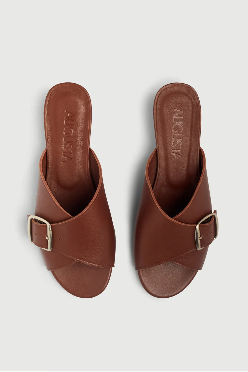 Outing Fit Grace Sandals in Chocolate Leather