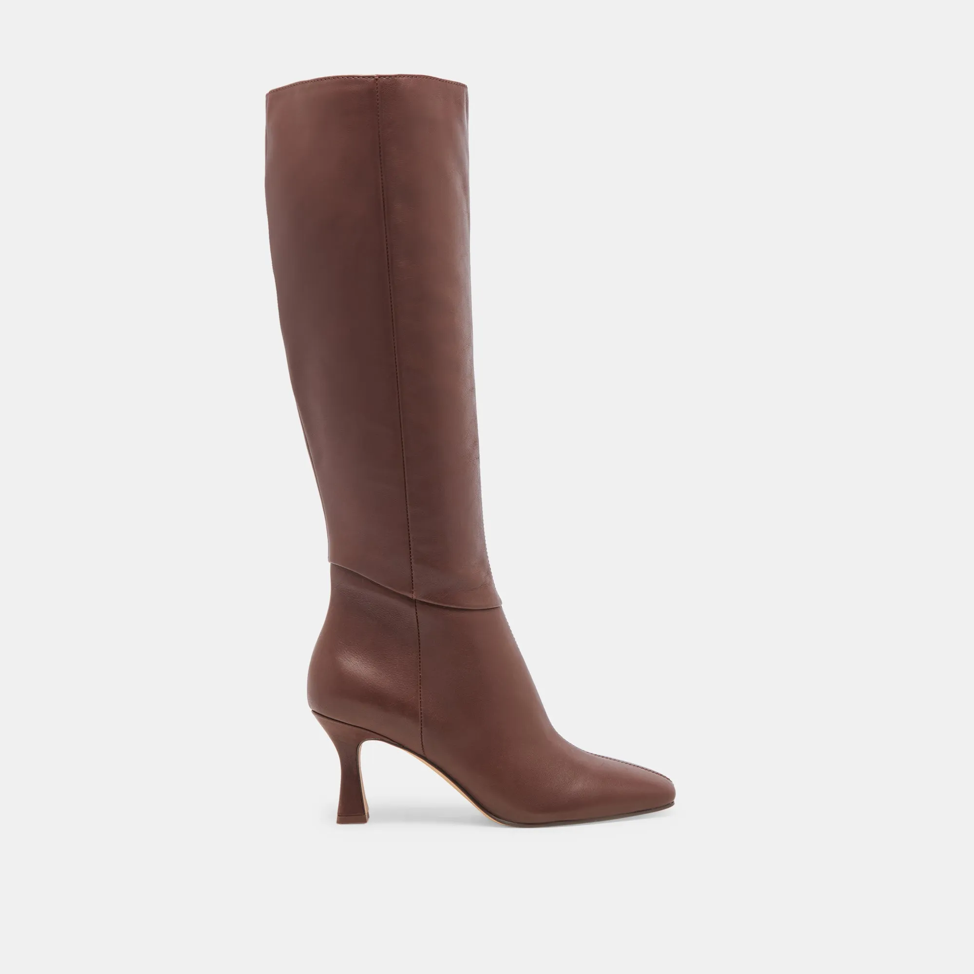 Smart Look Heavy Duty Support GYRA EXTRA WIDE CALF BOOTS CHOCOLATE LEATHER