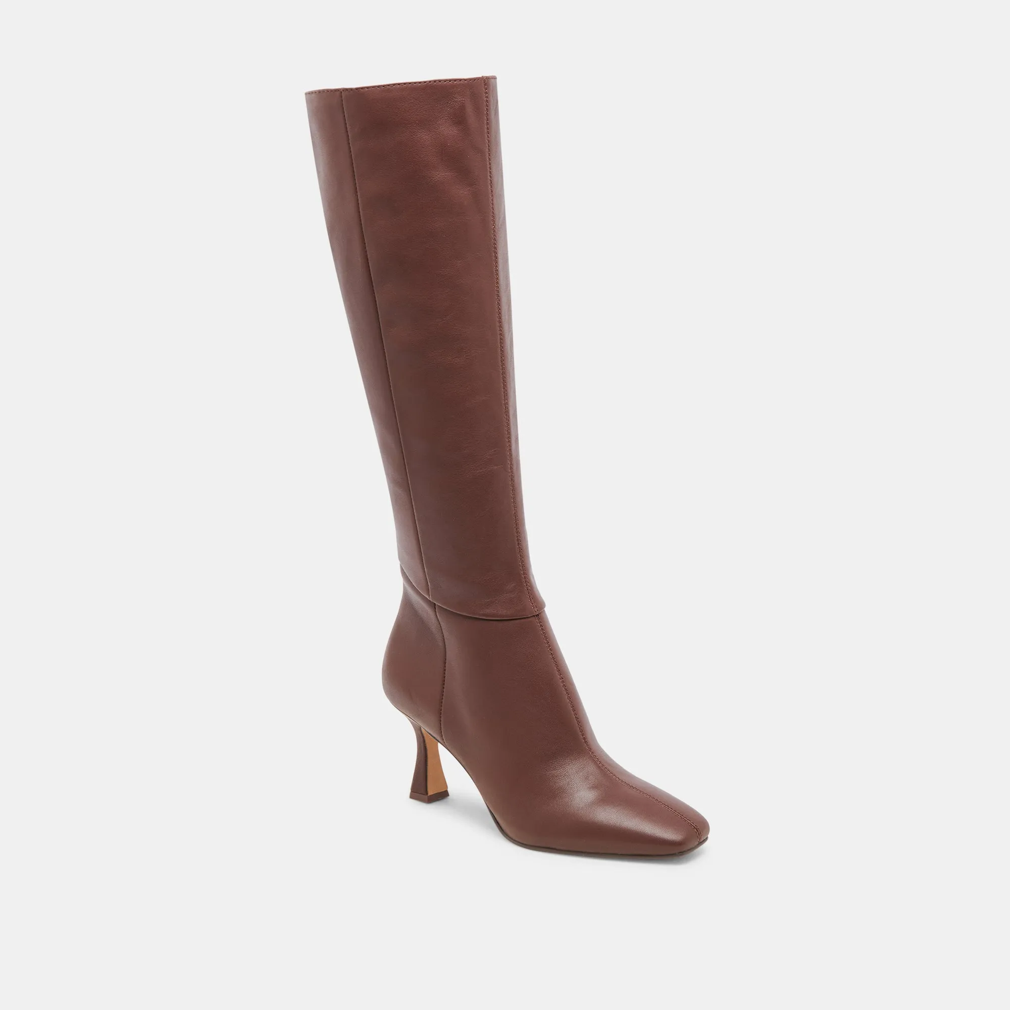 GYRA EXTRA WIDE CALF BOOTS CHOCOLATE LEATHER Comfort Oriented