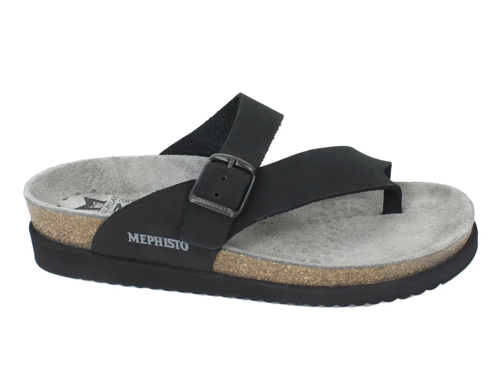 Mephisto Sandals Helen Black Simple Step Chain Touch
