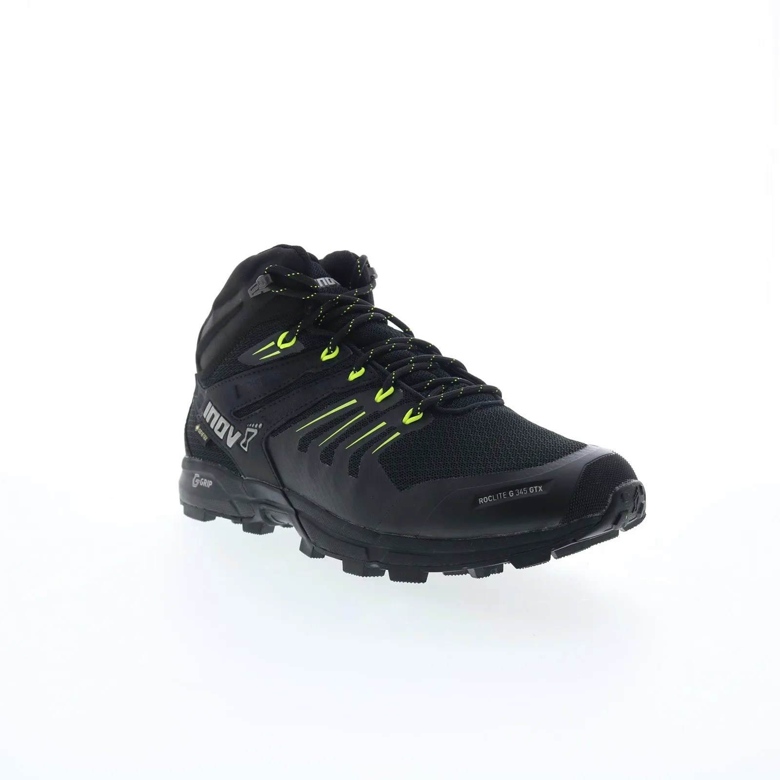 Stain Resistant Lace Closure Inov-8 Roclite G 345 GTX V2 001071-BKLM Mens Black Synthetic Hiking Boots