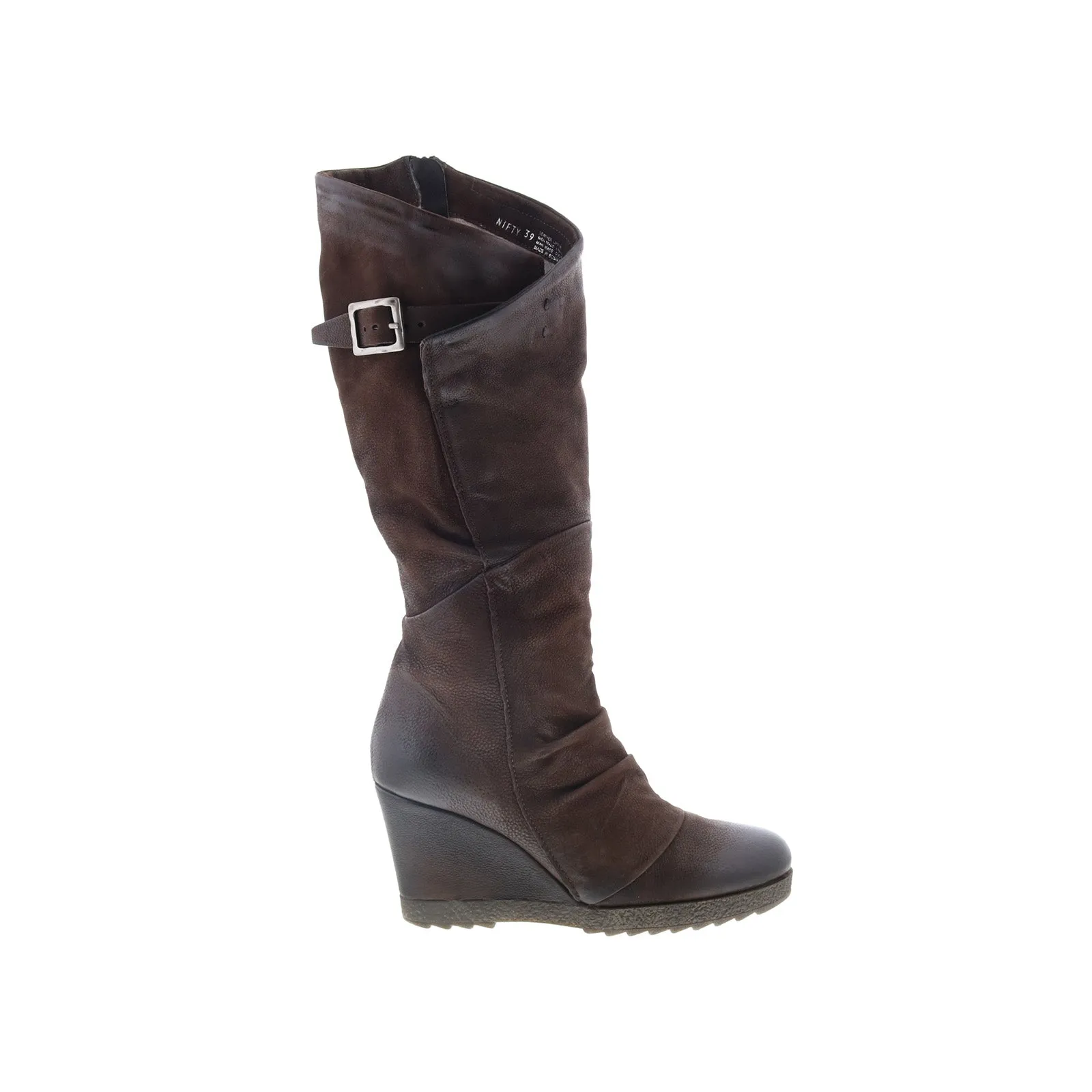 Miz Mooz Nifty Womens Brown Leather Zipper Knee High Boots Outdoor Exploration
