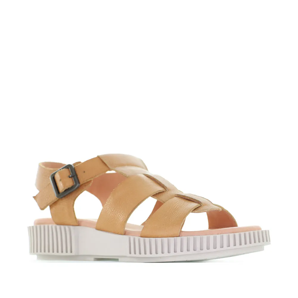 Comfortable all-day wear DJANGO & JULIETTE ITALA DK TAN ALMOND SOLE