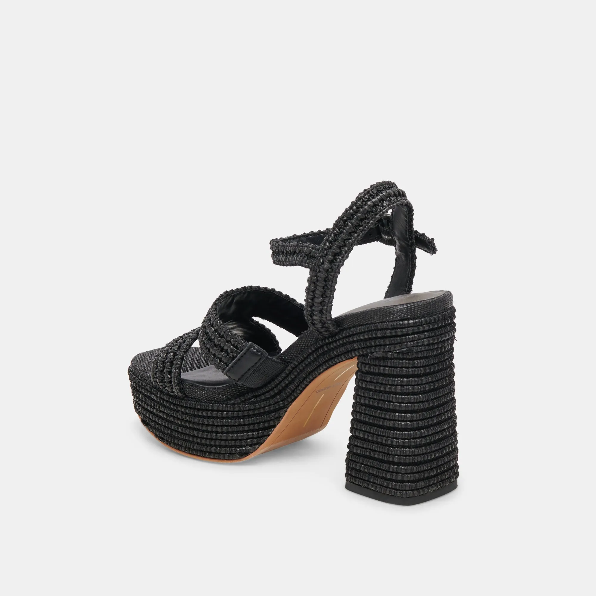 LACYE HEELS ONYX WOVEN Fashion Heels for Fall Soft Cushion Heels