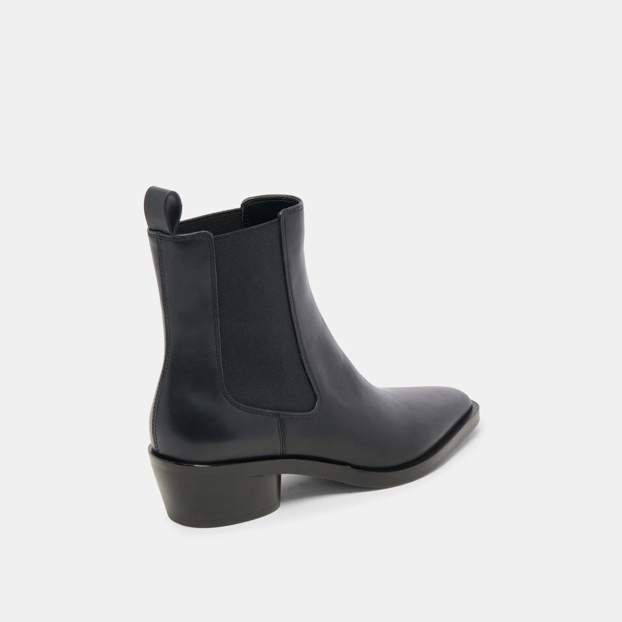 FOSTER BOOTIES BLACK LEATHER No Pressure Non Slip