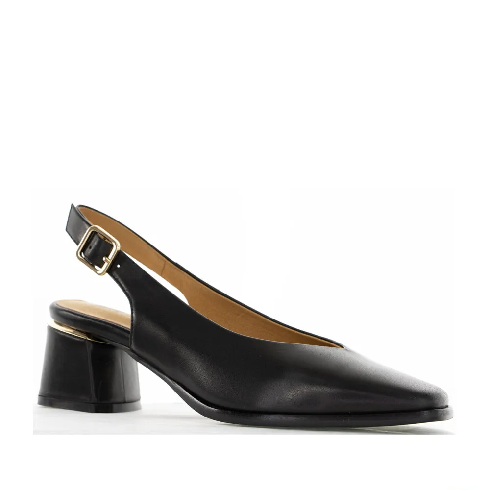 BELLE SCARPE RECORD BLACK Plush Heels