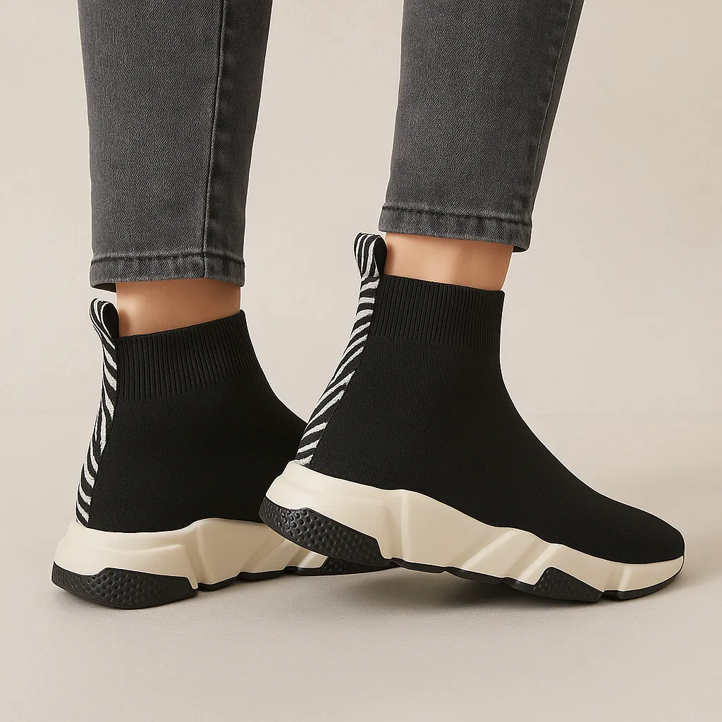 Betty Black/Zebra Ribbon Detail Tactical Build Wear resistant
