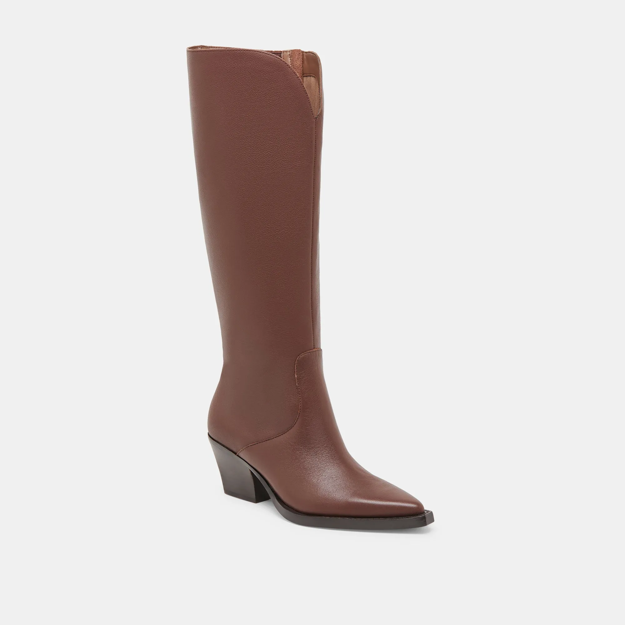 RAJ EXTRA WIDE CALF BOOTS CHOCOLATE LEATHER Comfy Cushion