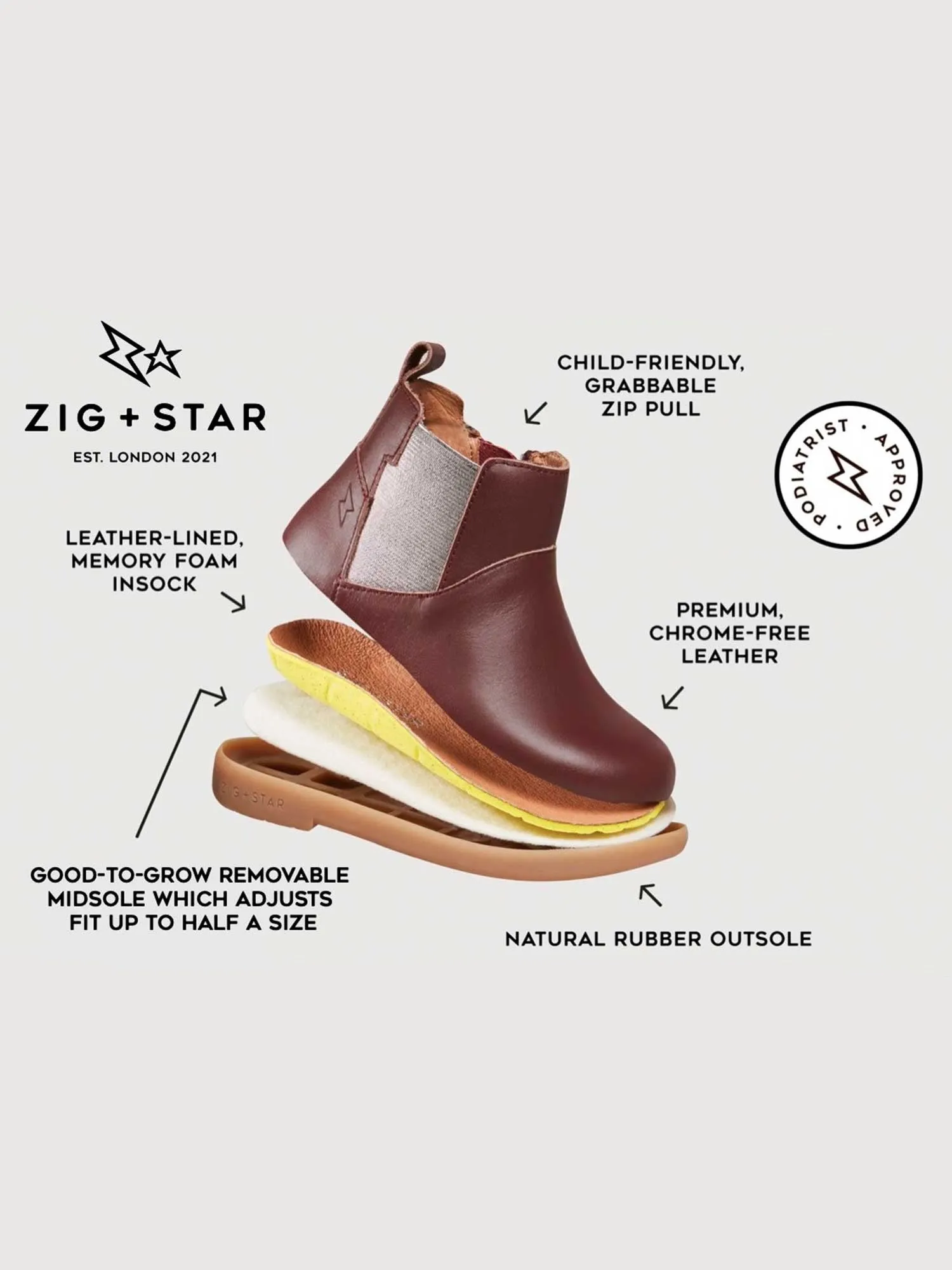 Rockit Junior Kids' Boot Bronze Secure And Comfortable