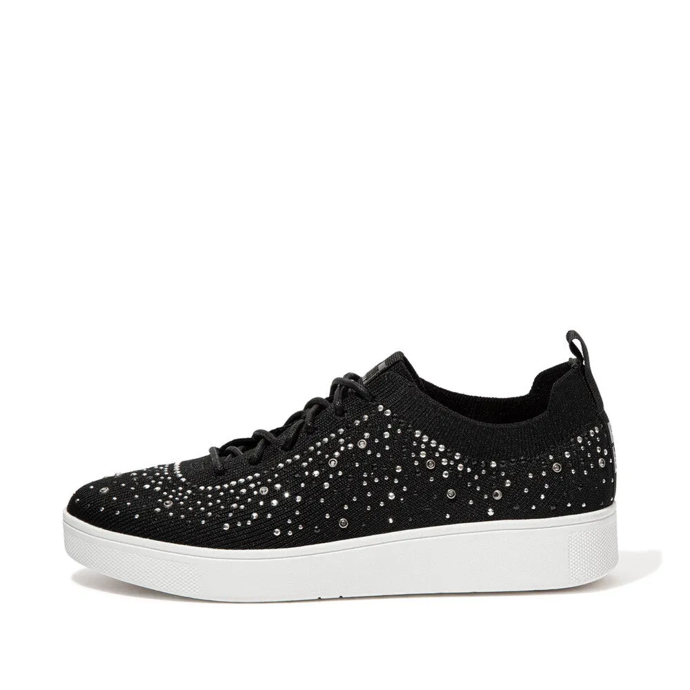 Marathon Fit FitFlop RALLY Crystal Knit Tennis Trainers