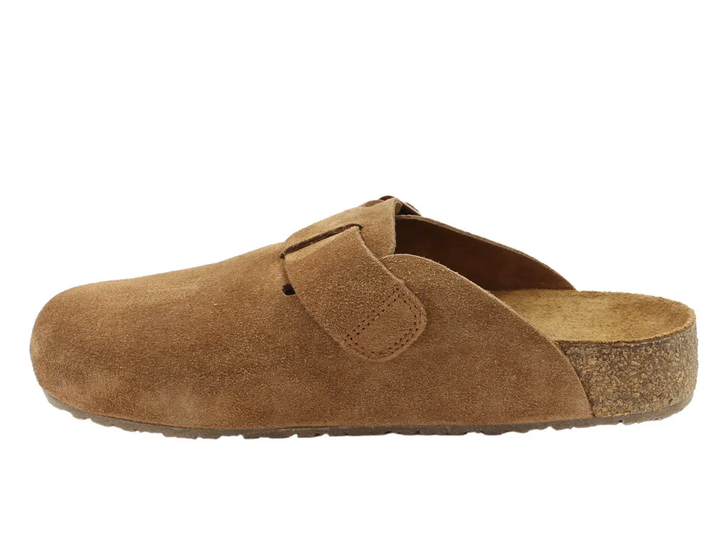 Vintage Mood Foot Glow Haflinger Leather Clogs Porto Cognac