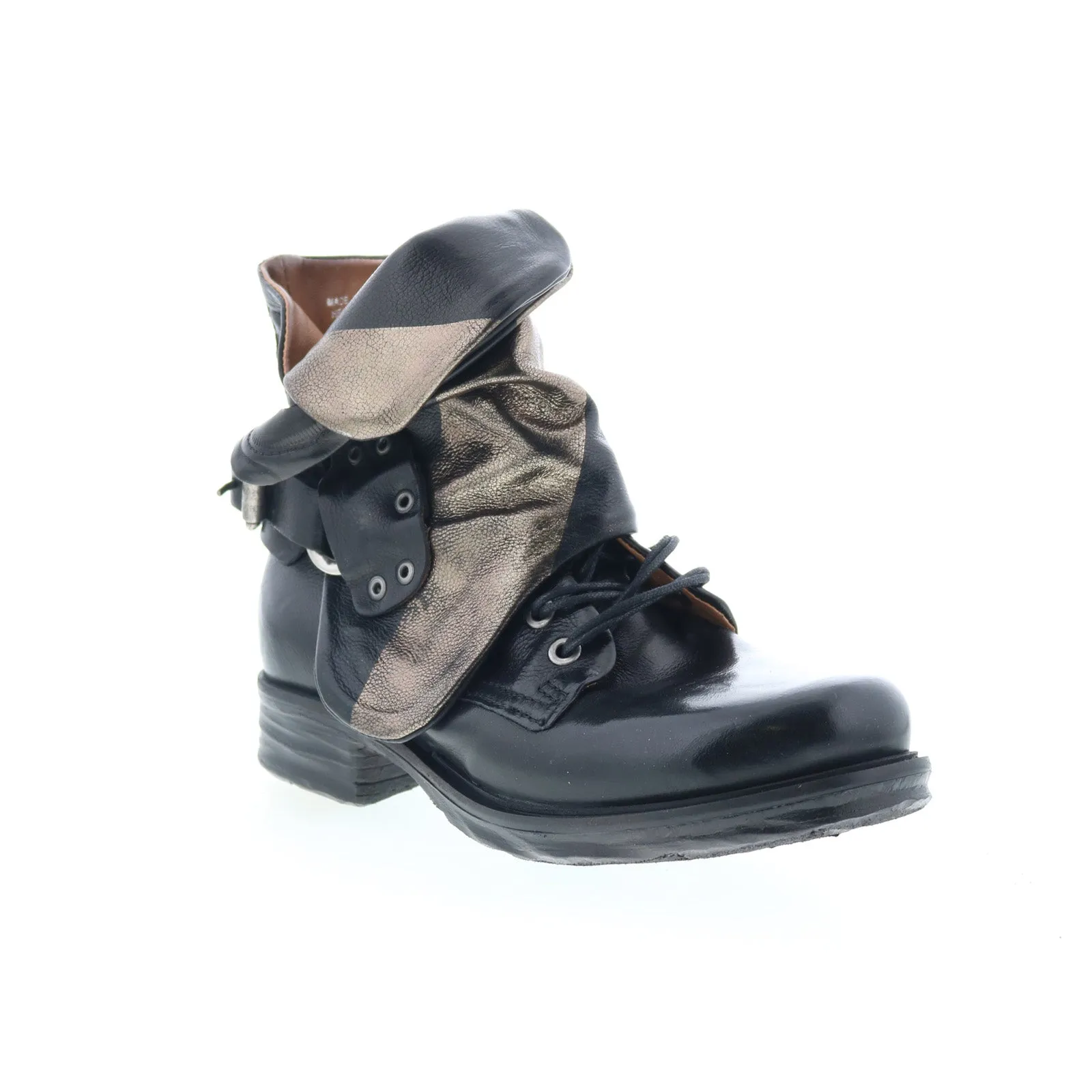 Cordura Material Mid Rise A.S. 98 Sebby Womens Black Leather Hook & Loop Ankle & Booties Boots