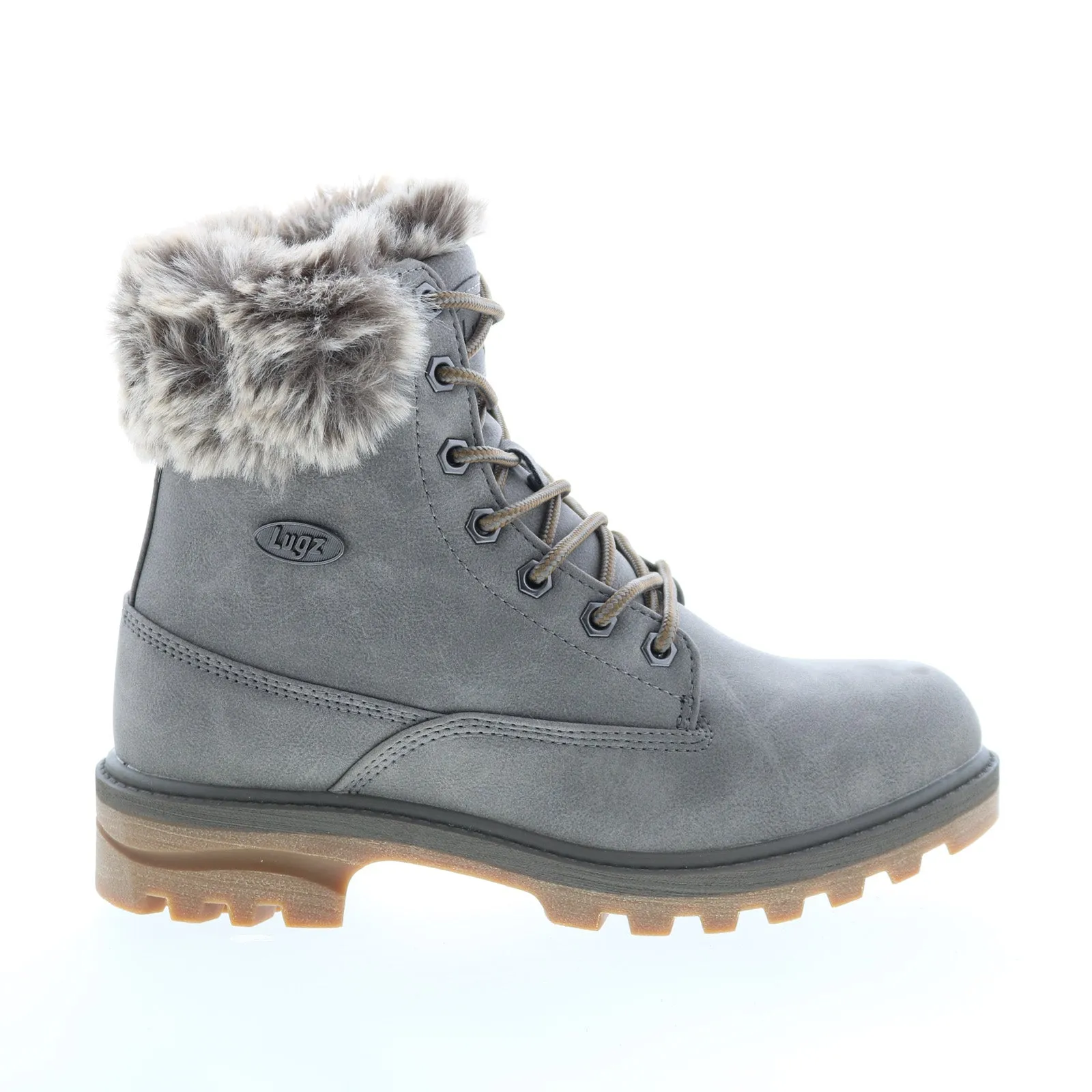 Athletic Edge Lugz Empire HI Fur WEMPHFD-0428 Womens Gray Synthetic Casual Dress Boots