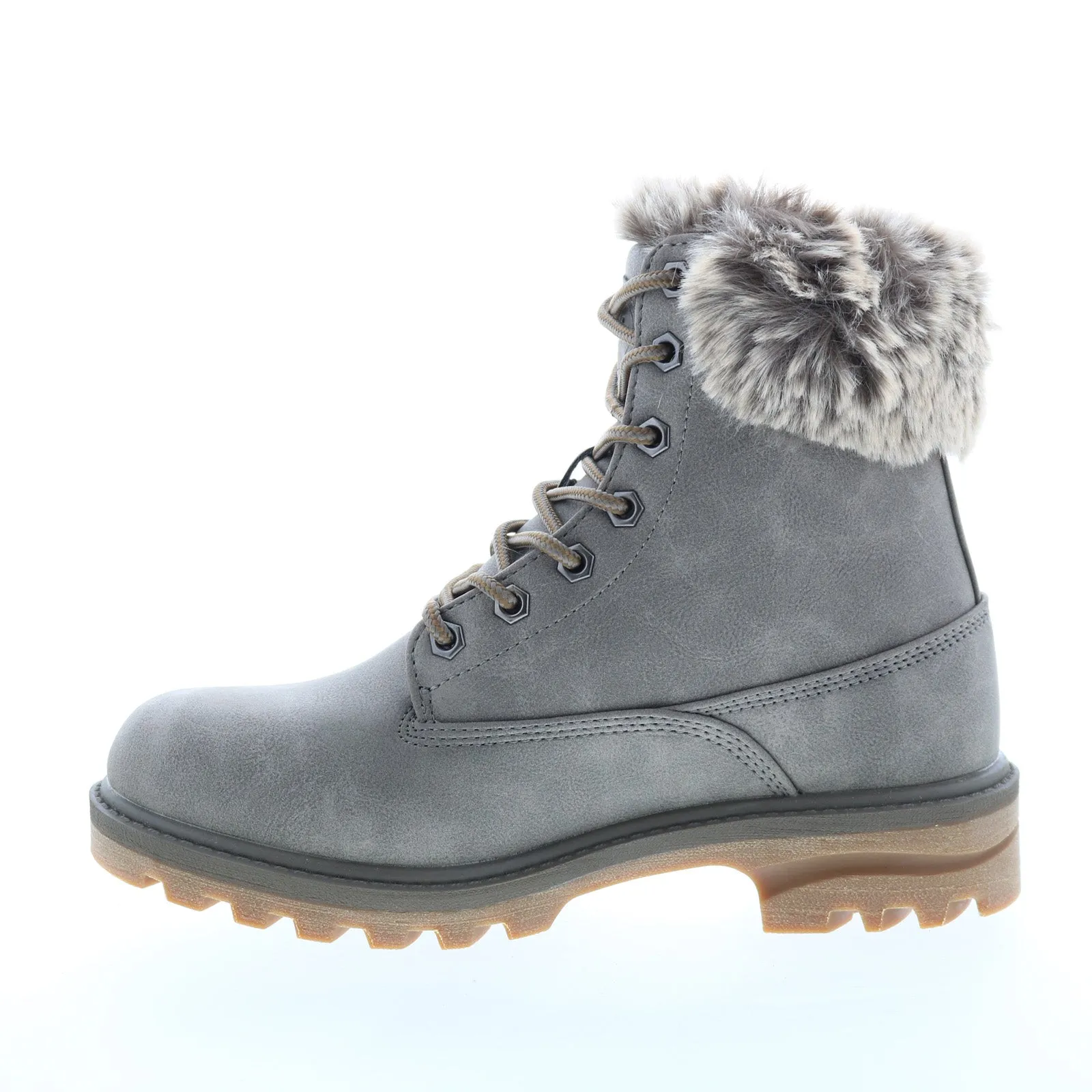 Long Walk Lugz Empire HI Fur WEMPHFD-0428 Womens Gray Synthetic Casual Dress Boots
