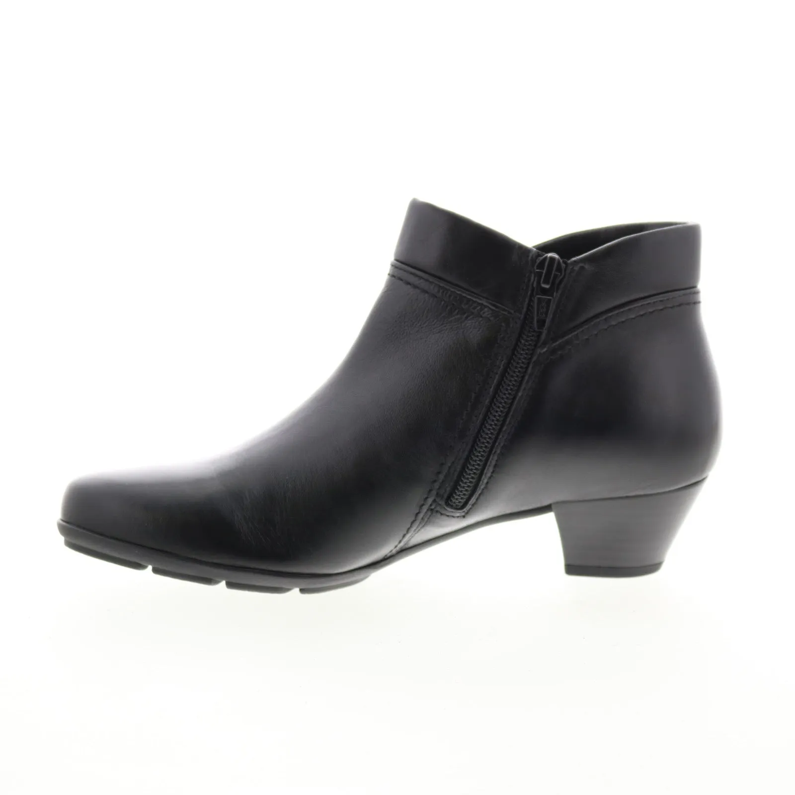 Clean Finish Shopping Lover Gabor 35-634-27 Womens Black Leather Slip On Ankle & Booties Boots
