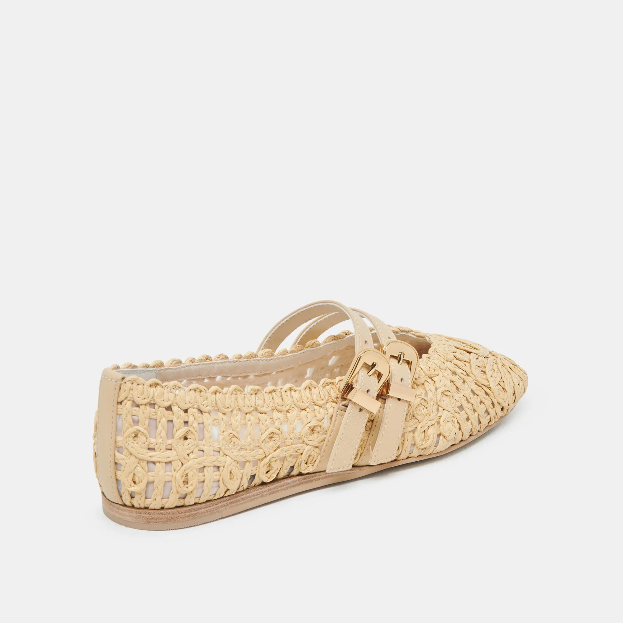BAYLEE SUNFLOWER BALLET FLATS LT NATURAL MACRAME Study Walk