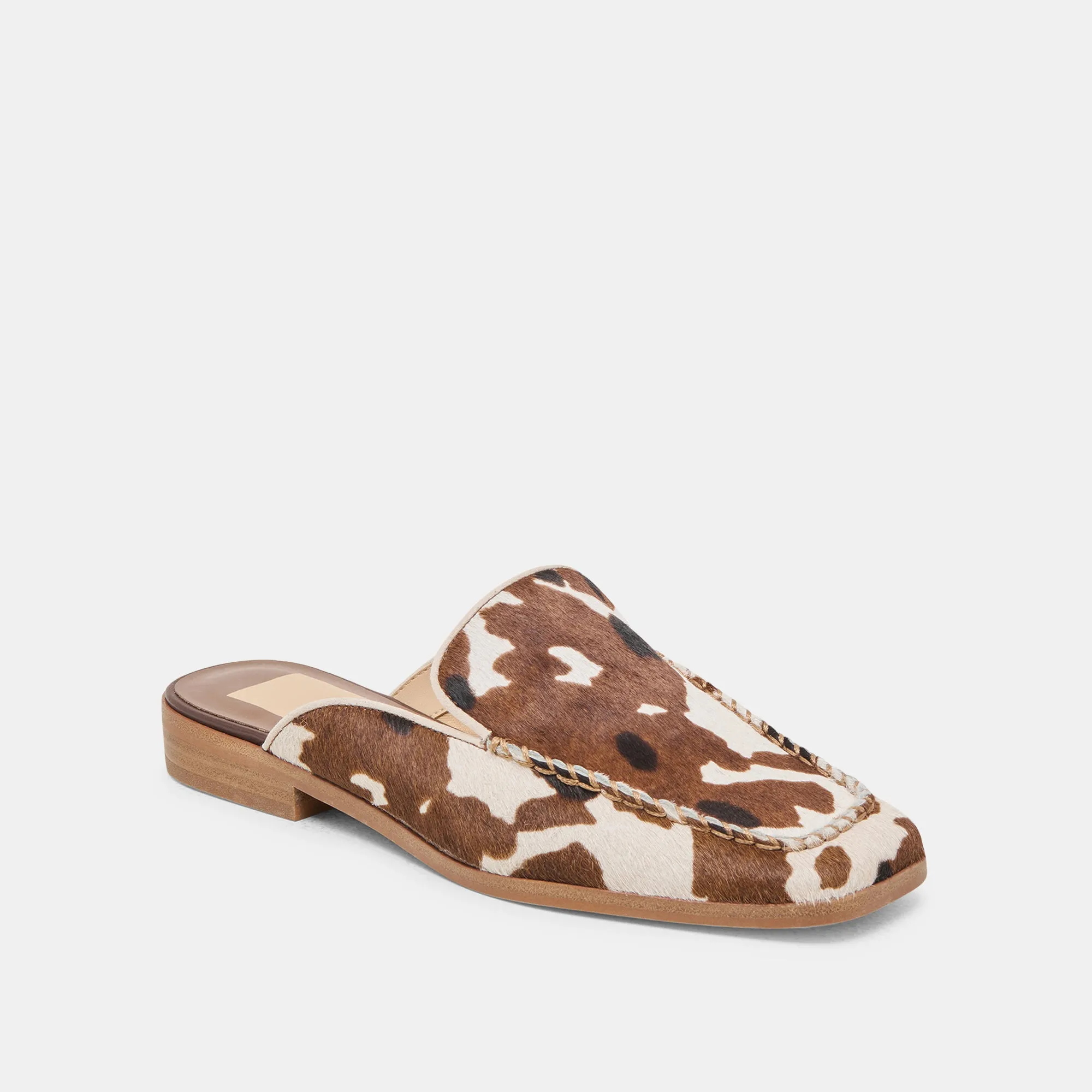 Gold Tone BRADLY FLATS COCOA TAURUS CALF HAIR