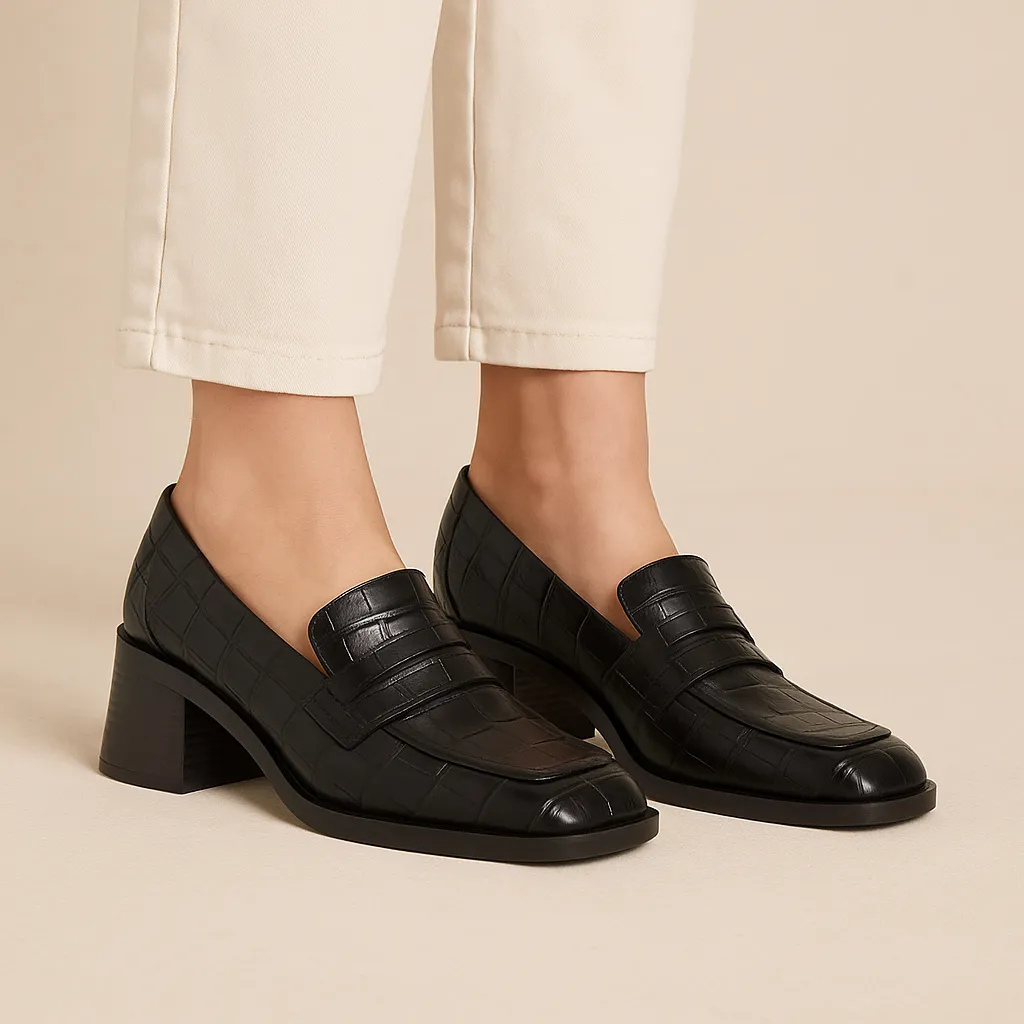 Relaxed Walking Shoes slim fit DJANGO & JULIETTE ELAGENT BLACK CROC