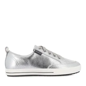 Fashion-forward comfort summer - style ELLIE V - SILVER TUMBLED LEATHER