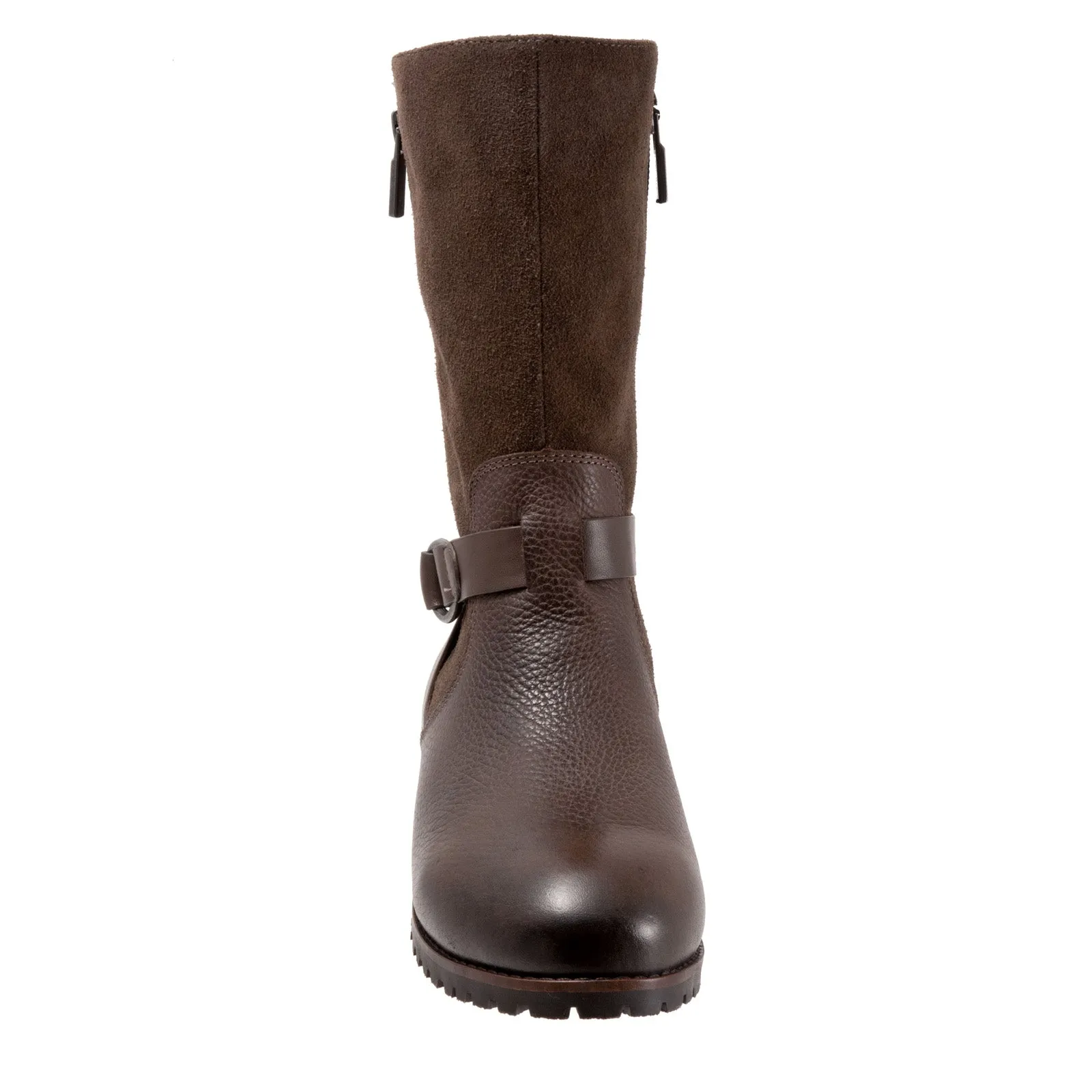 Softwalk Marlowe S1857-046 Womens Brown Narrow Leather Casual Dress Boots Dust Guard