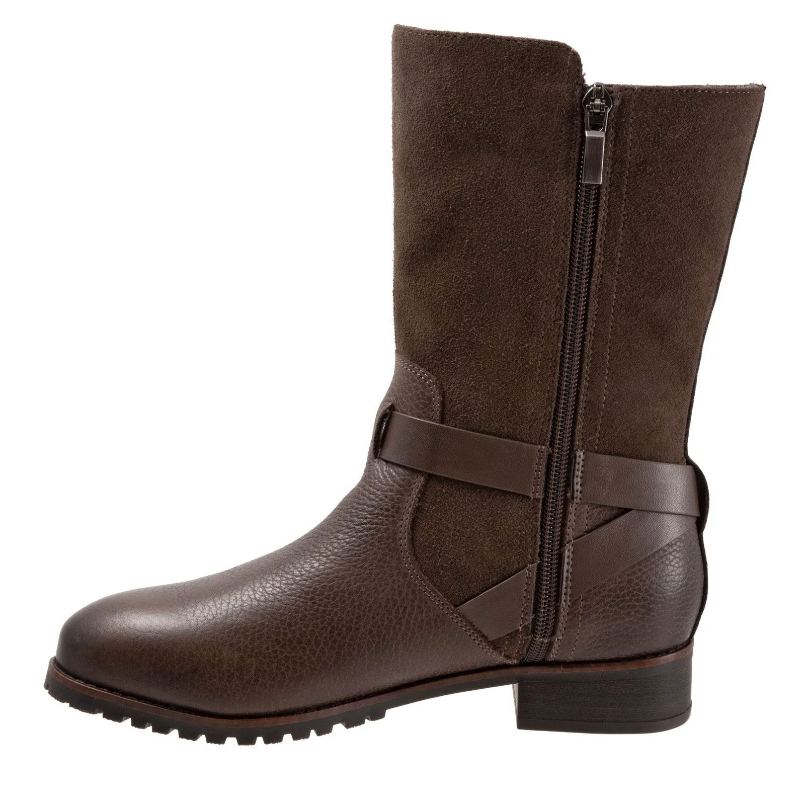 Softwalk Marlowe S1857-046 Womens Brown Narrow Leather Casual Dress Boots Urban Utility