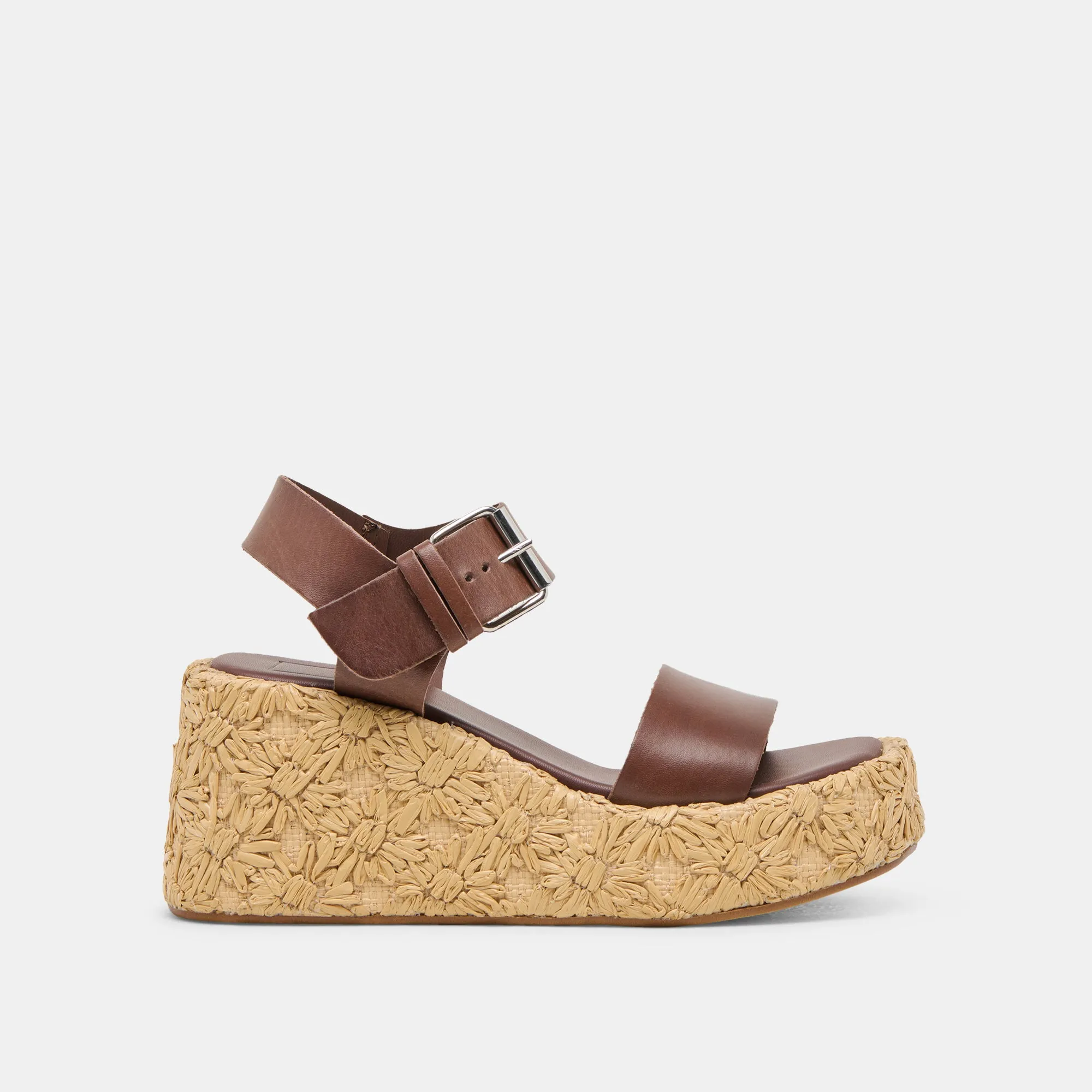 AURI WEDGES DK BROWN LEATHER Minimal Cool
