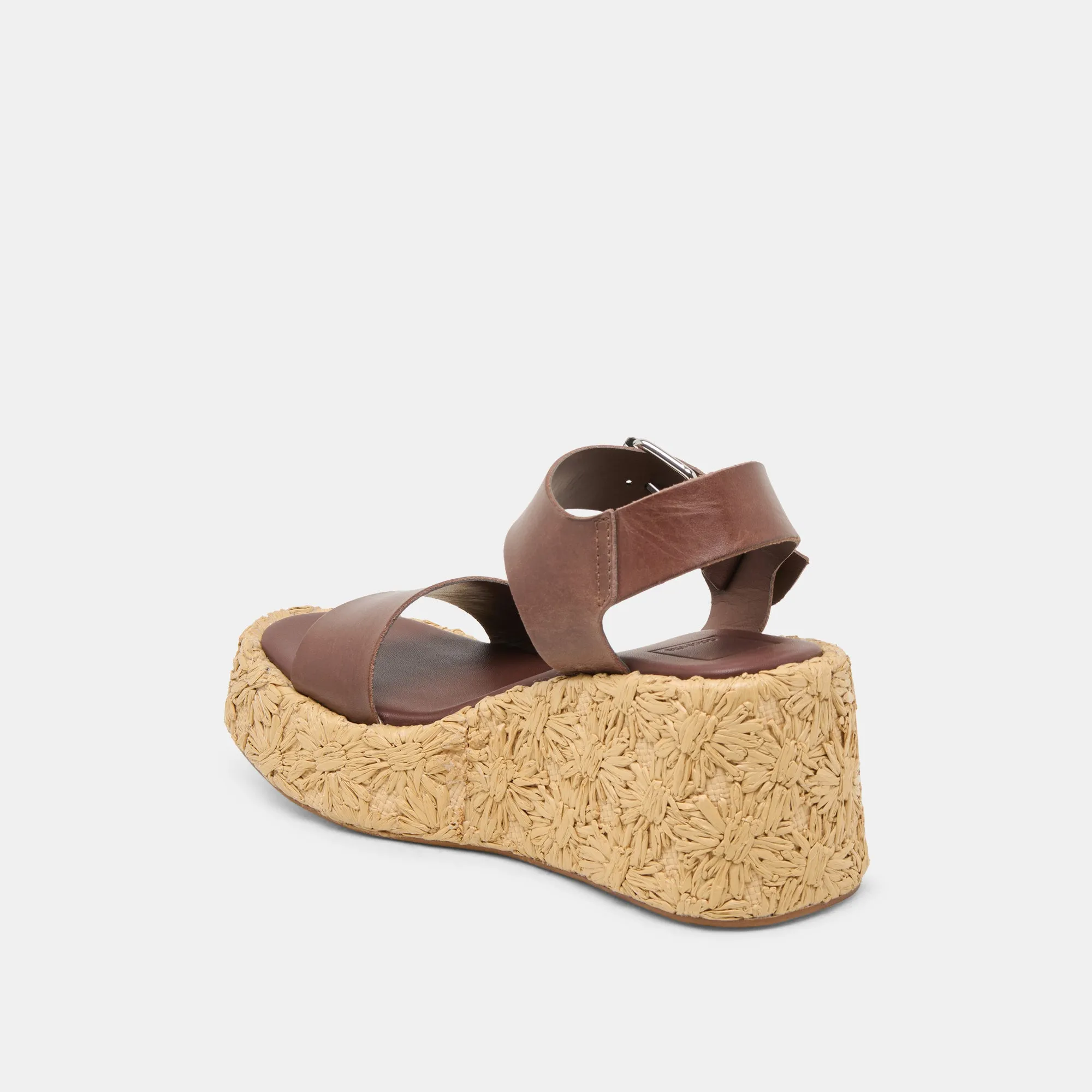 AURI WEDGES DK BROWN LEATHER Easy Choice