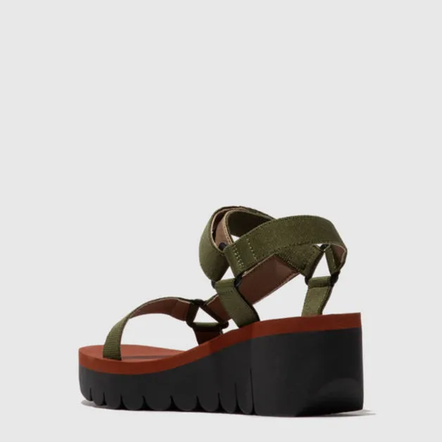 Spring Ready FLY LONDON YEFA DEVIL ARMY GREEN BRICK