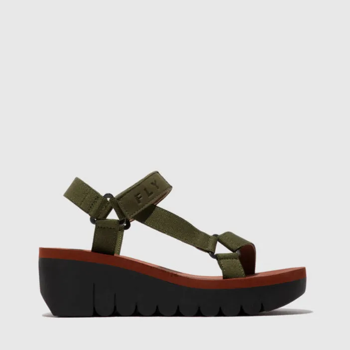 Daily Essentials Flat Base FLY LONDON YEFA DEVIL ARMY GREEN BRICK