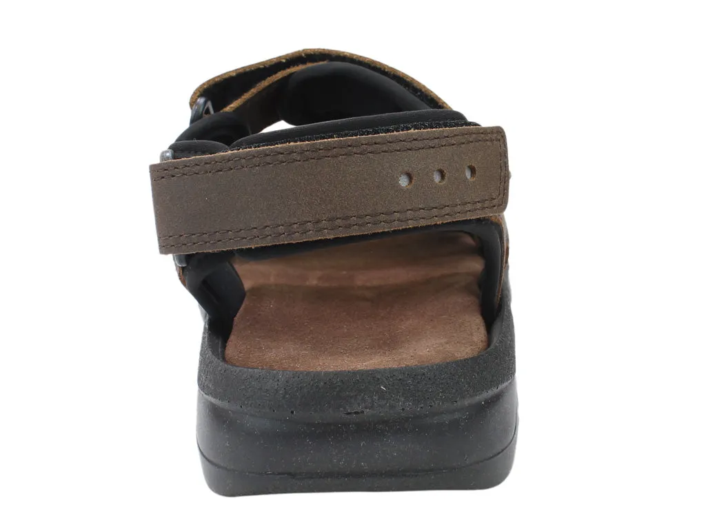 OmaKing Lauri Classic leather sandals Brown Step Smart Casual chic