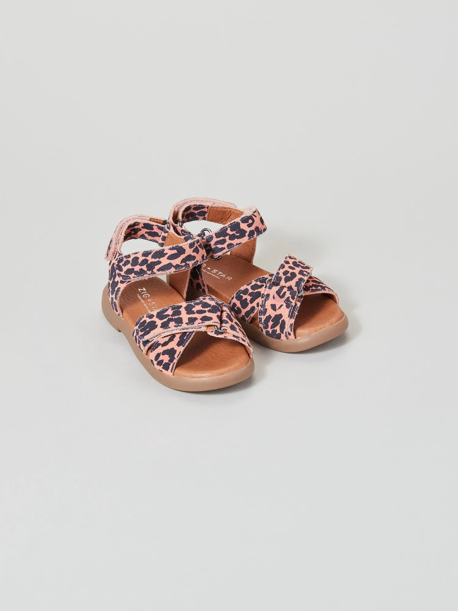 Rae Infant Cross-Strap Sandal Pink Animal Dry Fit
