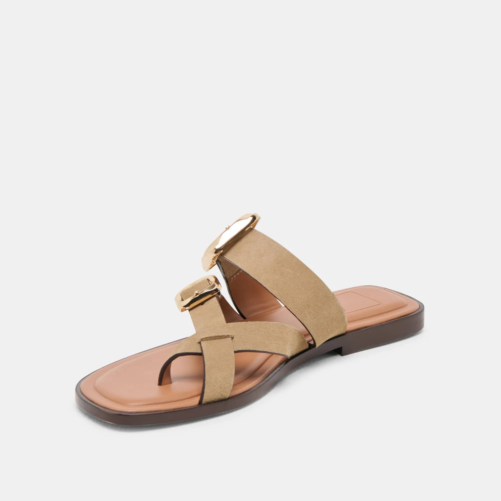 SHORE SANDALS TAUPE SUEDE Sunday Best