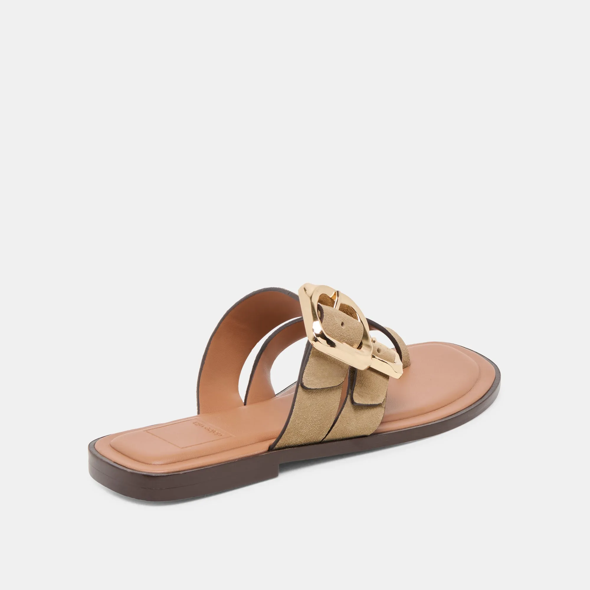 SHORE SANDALS TAUPE SUEDE Road Trip