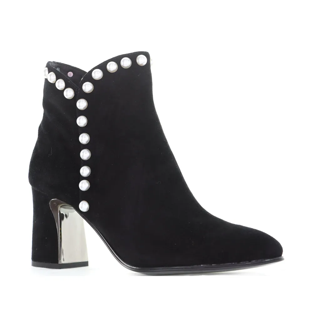 DJANGO & JULIETTE KENDALE BLACK SUEDE PEARL Fashion Show Anti Odor
