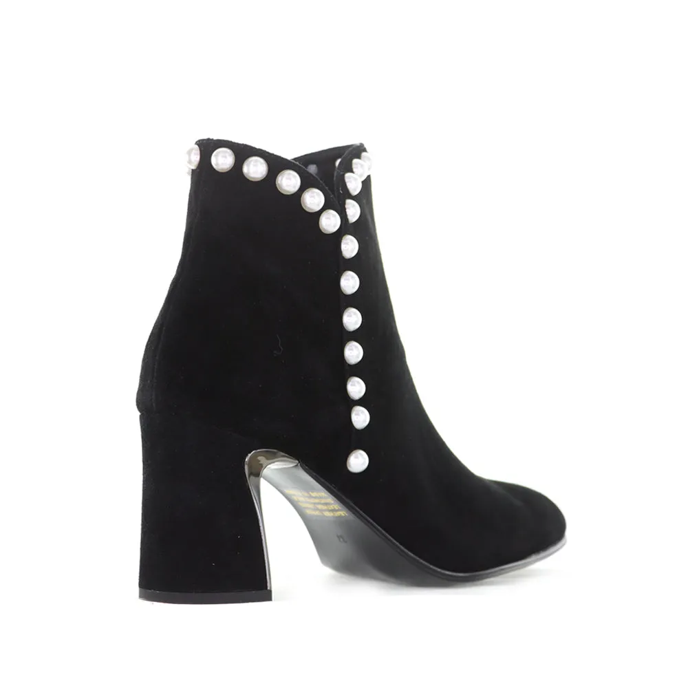 Cushion Zone Walk Friendly DJANGO & JULIETTE KENDALE BLACK SUEDE PEARL