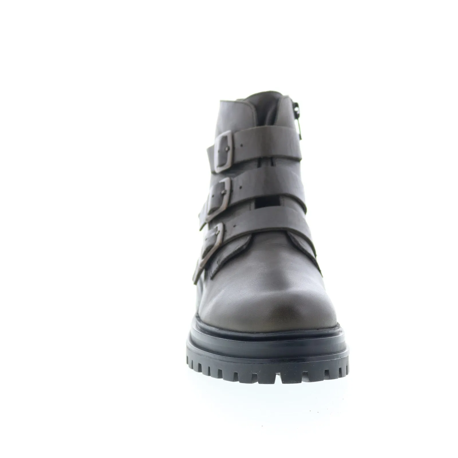 Miz Mooz Lorra Womens Green Leather Zipper Casual Dress Boots Ready Use